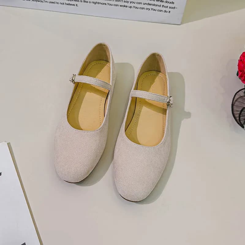 Women's Square Toe Mary Jane Flat Pumps