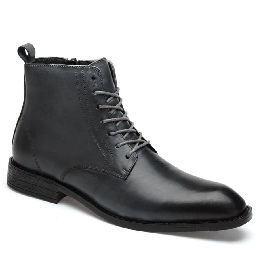 Men's High Top Martin Leather Boots, Cashmere Lined