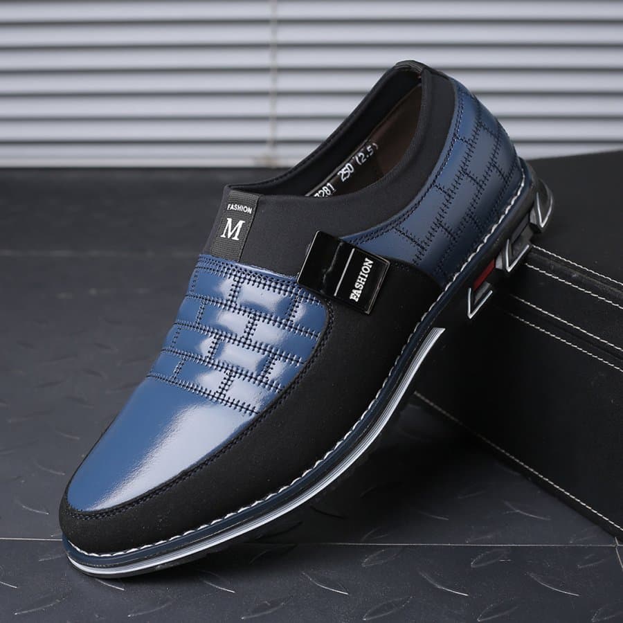 Chaussures décontractées en cuir à lacets pour homme, taille 48