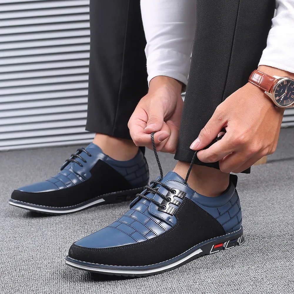 Laçage traditionnel des chaussures en cuir